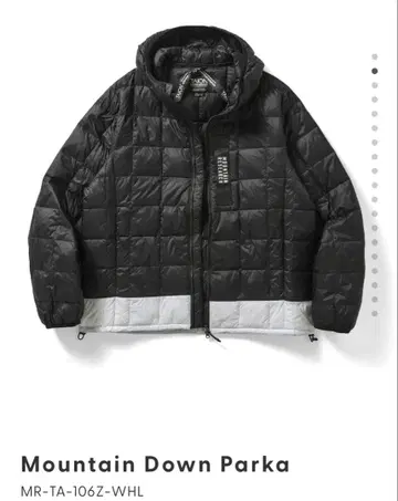 TAION MOUNTAIN RESEARCH 마운틴 다운 후드티