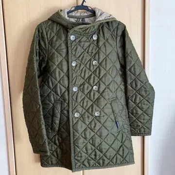 라벤햄 킬팅 코트 후드 카키