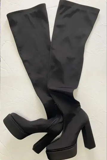 ZARA 패브릭 플랫폼 니하이 부츠 39인치