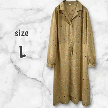 원피스 꽃무늬 셔츠 (L) 긴팔 시어 폴리에스테르 일본제 고급 시원한