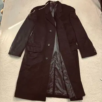 빅 사이즈 MAGKAISER 캐시미어 100 체스터 코트 다크 그레이