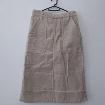 마가렛호웰 베이지 코듀로이 타이트 스커트