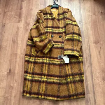 새상품 fennel 정가 3만 800엔 롱 코트 체크 스콧 클럽