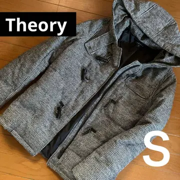 theory 체크 더플 코트 다운 코트 S 숏 다운