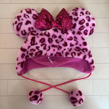 미니 마우스풍 레오파드 무늬 모자