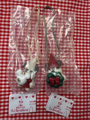 디즈니 크리스마스 릴린링 캡슐 토이 2세트