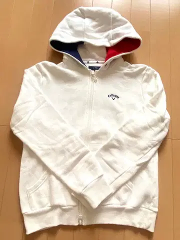 Callaway 캘러웨이 후드티 속기모 더블 지퍼 화이트 M