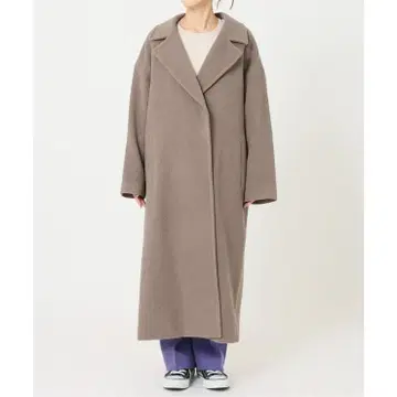 베이직 스톡 빅 칼라 코트 심플 시티에