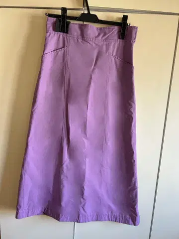 LOUNIE 루니 보라색 미디 스커트 포켓