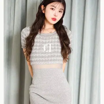 다리치 DD 마린 보더 니트 미니 원피스