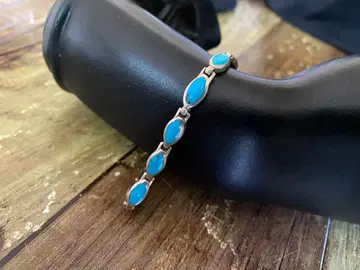 캄보디아 크메르 실버 터콰이즈 팔찌 아시안