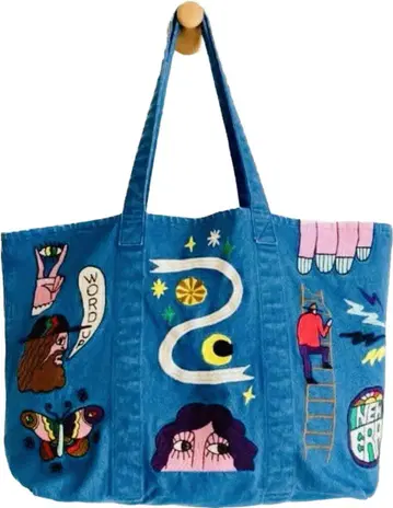 데님 토트백 Katsuo Design