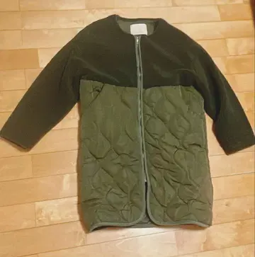 올리브 그린 퀼팅 자켓 bonhaur