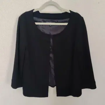 INDIVI 노카라 자켓 38 블랙