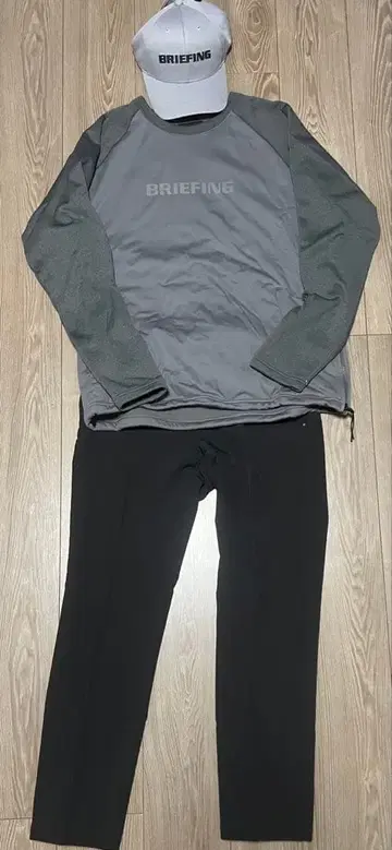 BRIEFING 긴팔 셔츠 팬츠 캡 세트