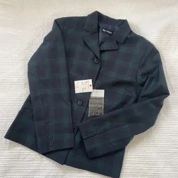 [ 미사용 새상품 ] 레이 카즌 체크 무늬 자켓 & 스커트