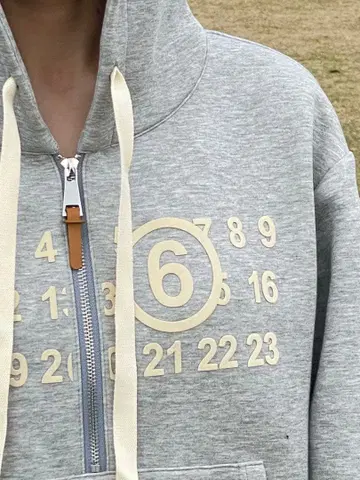 MOPBUKE 하프 지퍼 MM 후드티 NO.3D 그레이 사이즈 M