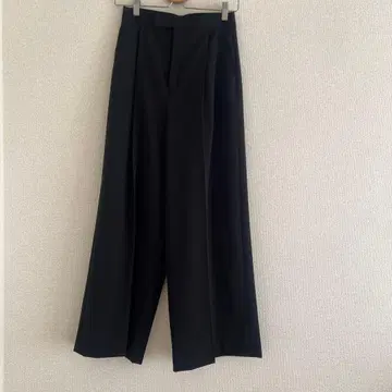 1er 프리미어 아롱디스망 블랙 와이드 팬츠 허리밴딩