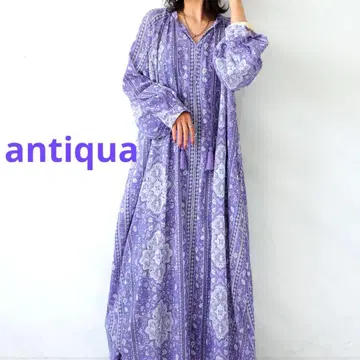 antiqua 긴팔 원피스 퍼플