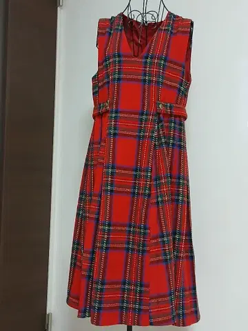 merlot 타탄 체크 원피스