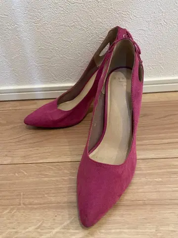 RANDA 핑크 스웨이드 스틸레토 하이힐