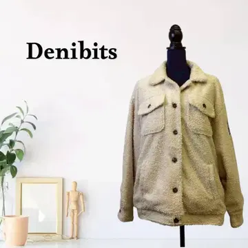 zG629 [ L ] Denibits 보아 자켓 드롭 숄더 샤기