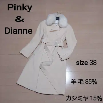 (새상품급) Pinky&Dianne 캐시미어 롱 코트 퍼 벨트