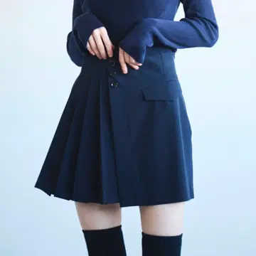 코코딜 사이드 플리츠 랩 미니 스커트 숏 팬츠