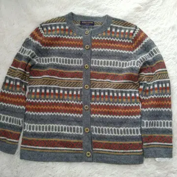 [레어] 알파카 하우스 노르딕 무늬 가디건 페루제 L