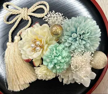 성인식 일본 의류 후리소데 시치고산 사전 촬영 머리 장식