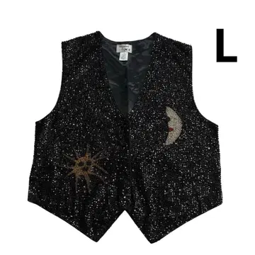 80s 90s 스팽글 베스트 L 블랙 달 태양 풀스냅
