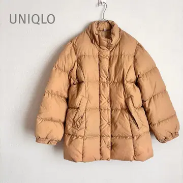 유니클로 다운 자켓 스탠드 카라 (XL) 베이지 새상품급