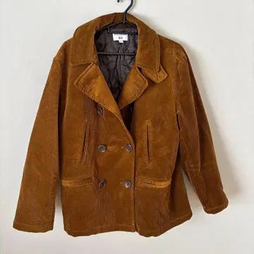 UNIQLO 카멜 브라운 코듀로이 오버 사이즈 충전솜 자켓