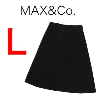 H3727 맥스앤코 울 두꺼운 원단 미디엄 플레어 스커트