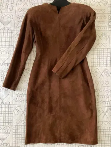 양가죽 100% 긴팔 원피스 브라운