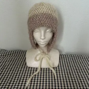 핸드메이드 귀도리 니트 모자 플라이트 캡