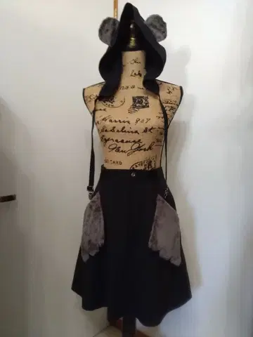 피스나우 PEACE NOW 스커트 곰 귀 후드 부착