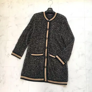 최근 새상품급 레오나르 울 니트 코트 가디건 42