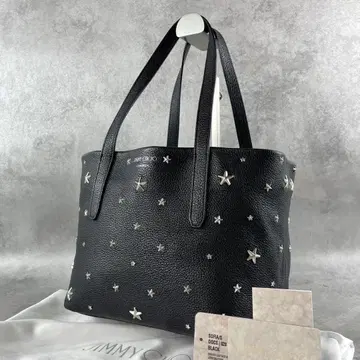 [새상품급] 지미추 핸드백 스타 스터드 가죽 블랙 천연 가죽