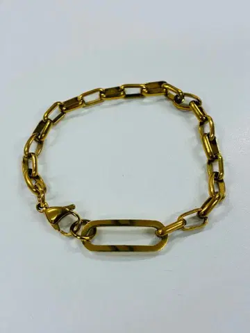 골드 체인 팔찌 오벌 링크 17cm