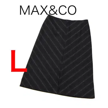 H3730 맥스앤코 울 혼방 핀스트라이프 스커트