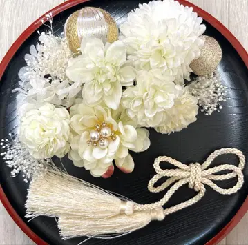 청순 스타일 성인식 일본 의류 후리소데 시치고산 사전 촬영 머리 장식