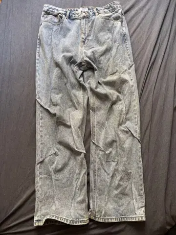 REGION stiching pants 블루 데님 스트릿 자수