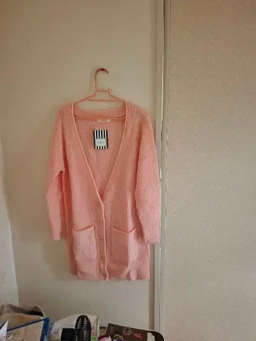 피치 존 가디건 택 포함 미사용 새상품