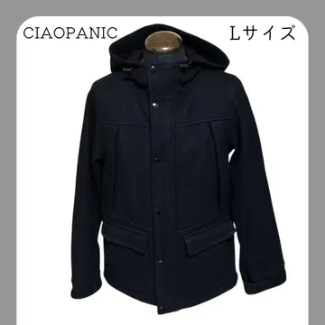 차오패닉 자켓 후드 L 사이즈 블랙 울 혼방