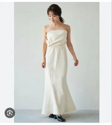 미사용 새상품 Aimeine 드레이프 베어 머메이드 원피스