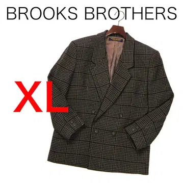 H3731 브룩스브라더스 트위드 하운드투스 체크 더블 자켓 Y2K