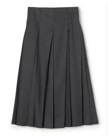 MACPHEE 울 내추럴 스트레치 플리츠 스커트