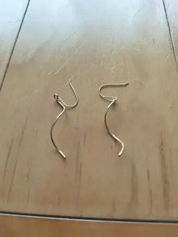 20K 스윙 디자인 후프 귀걸이