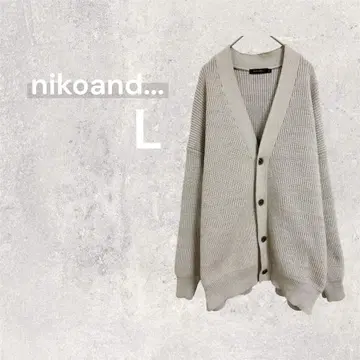 니코앤드 니트 가디건 두꺼운 원단 긴팔 스웨터 빅 사이즈